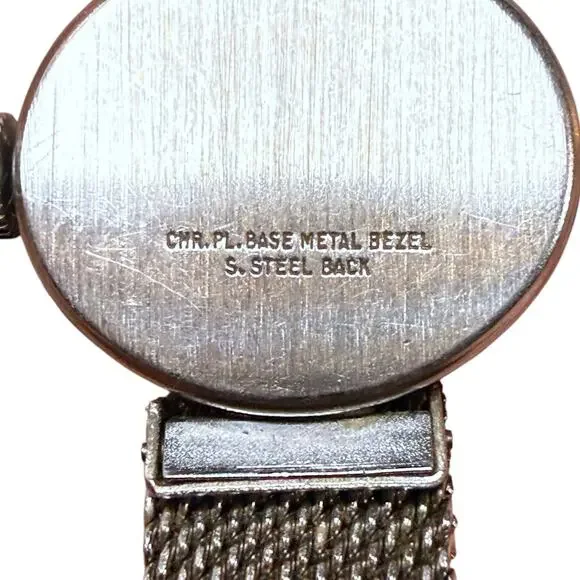 Vintage Timex Cocktail Watch Womens Stainless Mesh Bracelet Manual Wind RUNS Ladies TIMEX Mechanical Watch Vintage Stainless Steel Mesh  main image 4